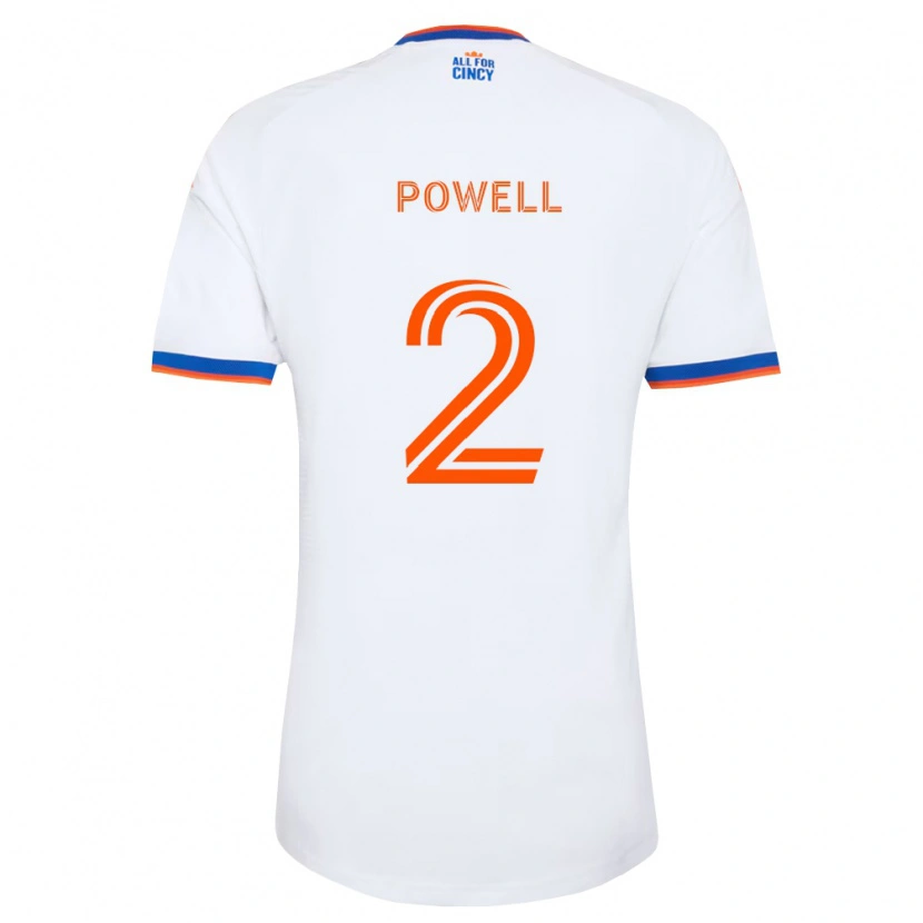 Danxen Damen Alvas Powell #2 Weiß Marineblau Orange Auswärtstrikot Trikot 2026/27 T-Shirt