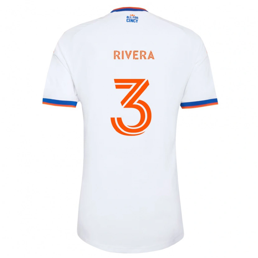 Danxen Damen Nicholas Rivera #3 Weiß Marineblau Orange Auswärtstrikot Trikot 2026/27 T-Shirt