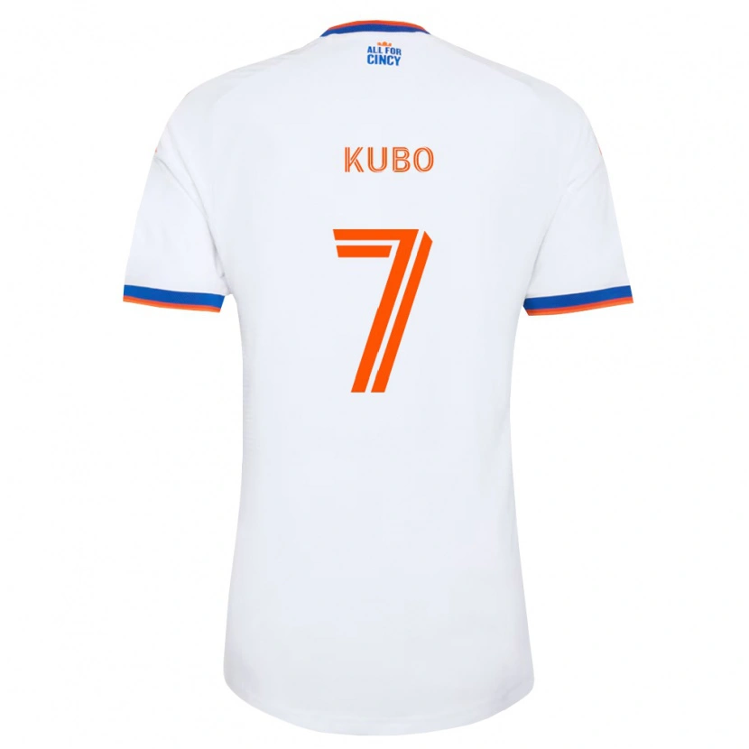Danxen Damen Yuya Kubo #7 Weiß Marineblau Orange Auswärtstrikot Trikot 2026/27 T-Shirt
