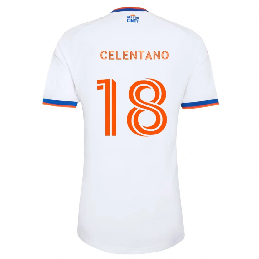 Danxen Damen Roman Celentano #18 Weiß Marineblau Orange Auswärtstrikot Trikot 2026/27 T-Shirt