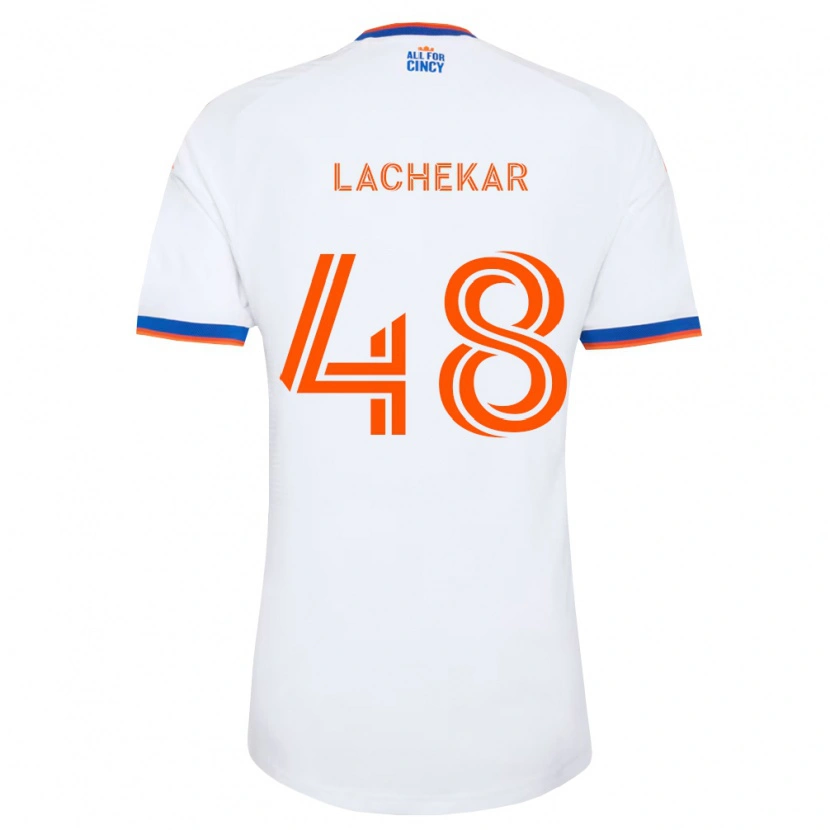 Danxen Damen Sami Lachekar #48 Weiß Marineblau Orange Auswärtstrikot Trikot 2026/27 T-Shirt