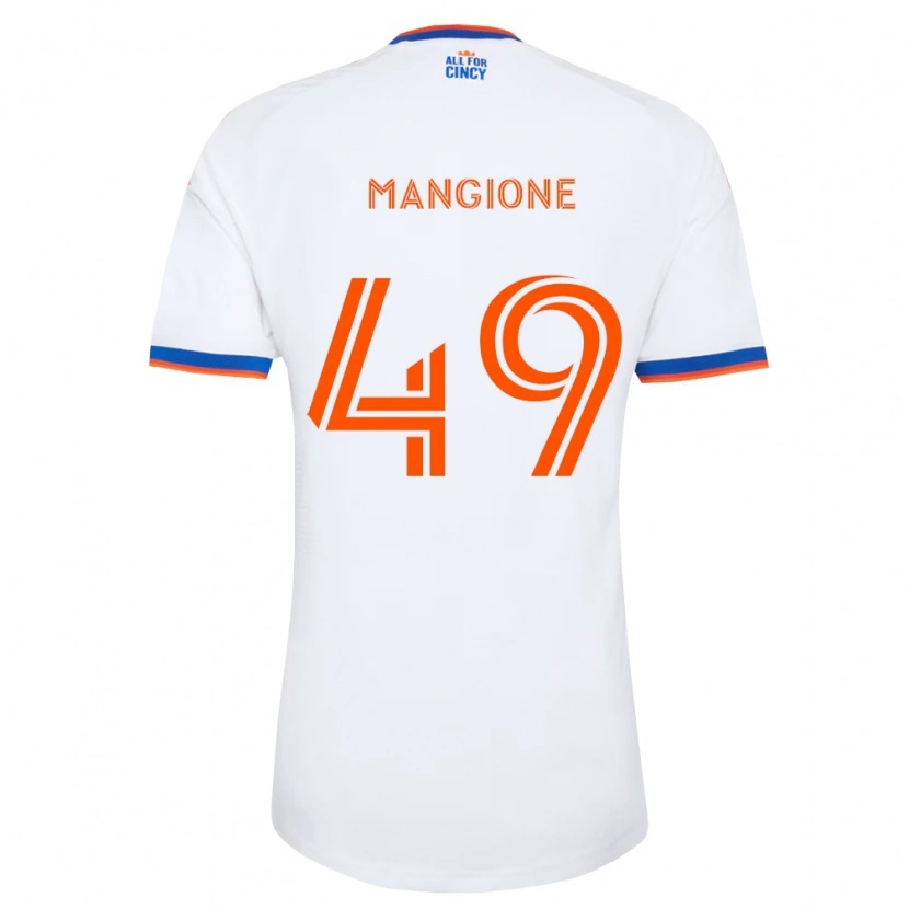 Danxen Damen Peter Mangione #49 Weiß Marineblau Orange Auswärtstrikot Trikot 2026/27 T-Shirt