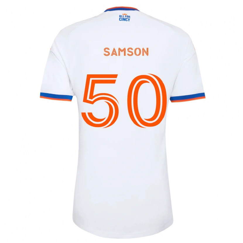 Danxen Damen Félix Samson #50 Weiß Marineblau Orange Auswärtstrikot Trikot 2026/27 T-Shirt