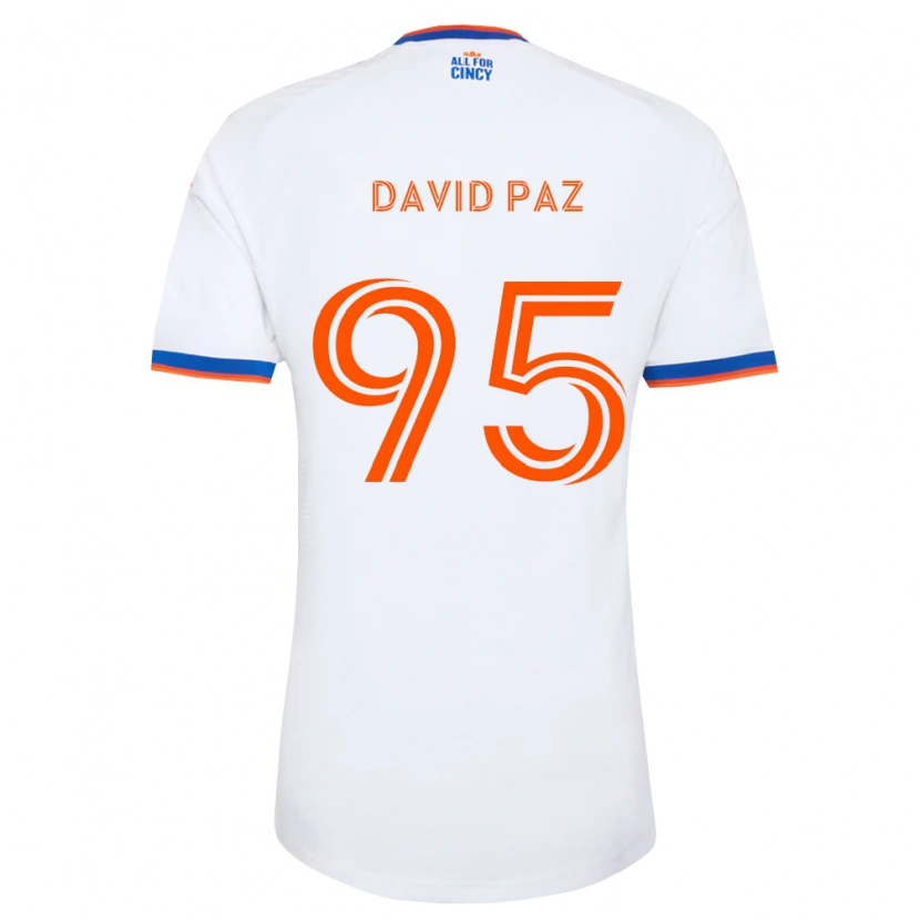 Danxen Damen David Paz #95 Weiß Marineblau Orange Auswärtstrikot Trikot 2026/27 T-Shirt