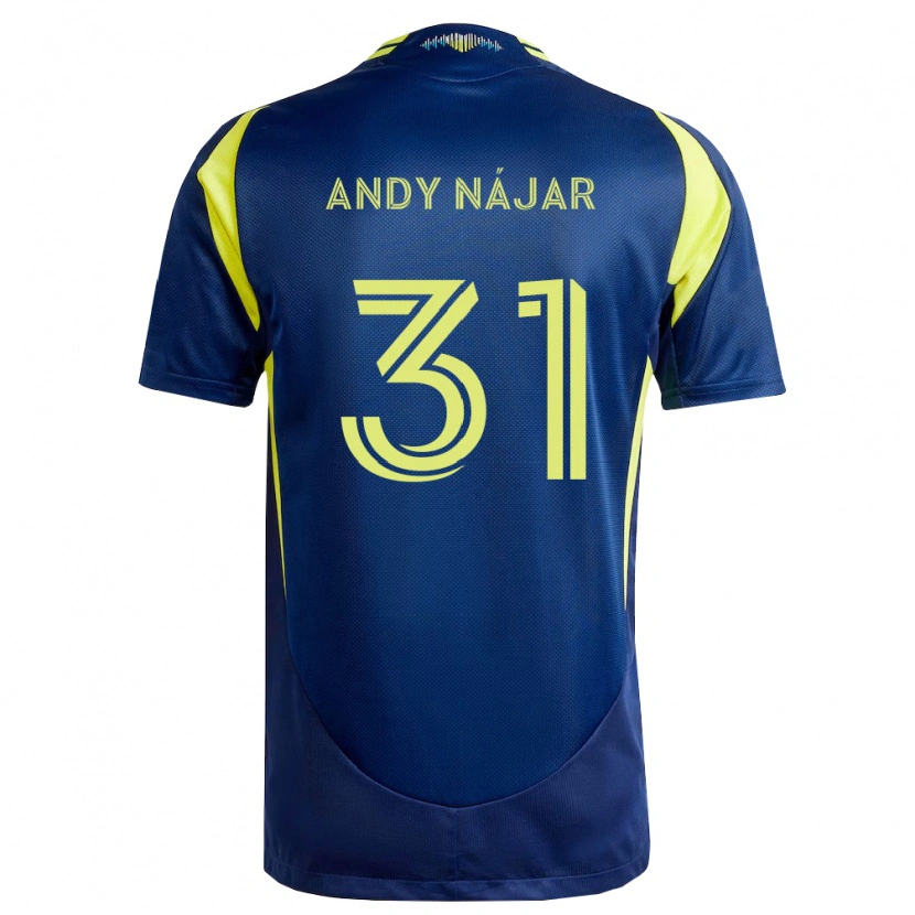 Danxen Damen Andy Nájar #31 Gelb Marineblau Auswärtstrikot Trikot 2026/27 T-Shirt