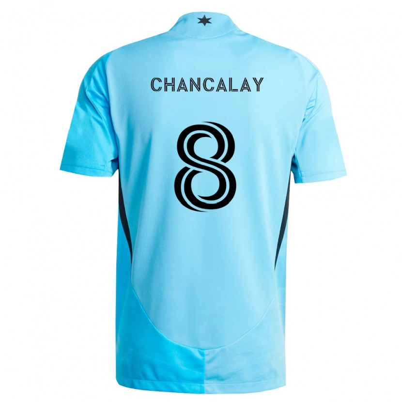 Danxen Damen Tomás Chancalay #8 Hellblau Schwarz Auswärtstrikot Trikot 2026/27 T-Shirt