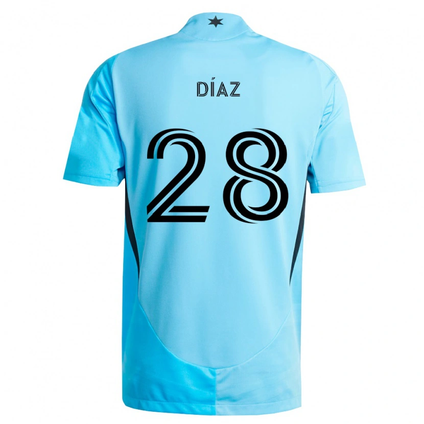 Danxen Damen Jefferson Díaz #28 Hellblau Schwarz Auswärtstrikot Trikot 2026/27 T-Shirt
