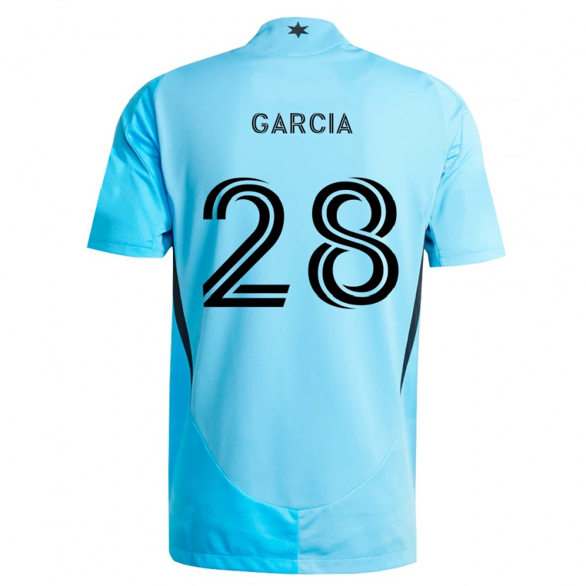Danxen Damen Mender García #28 Hellblau Schwarz Auswärtstrikot Trikot 2026/27 T-Shirt