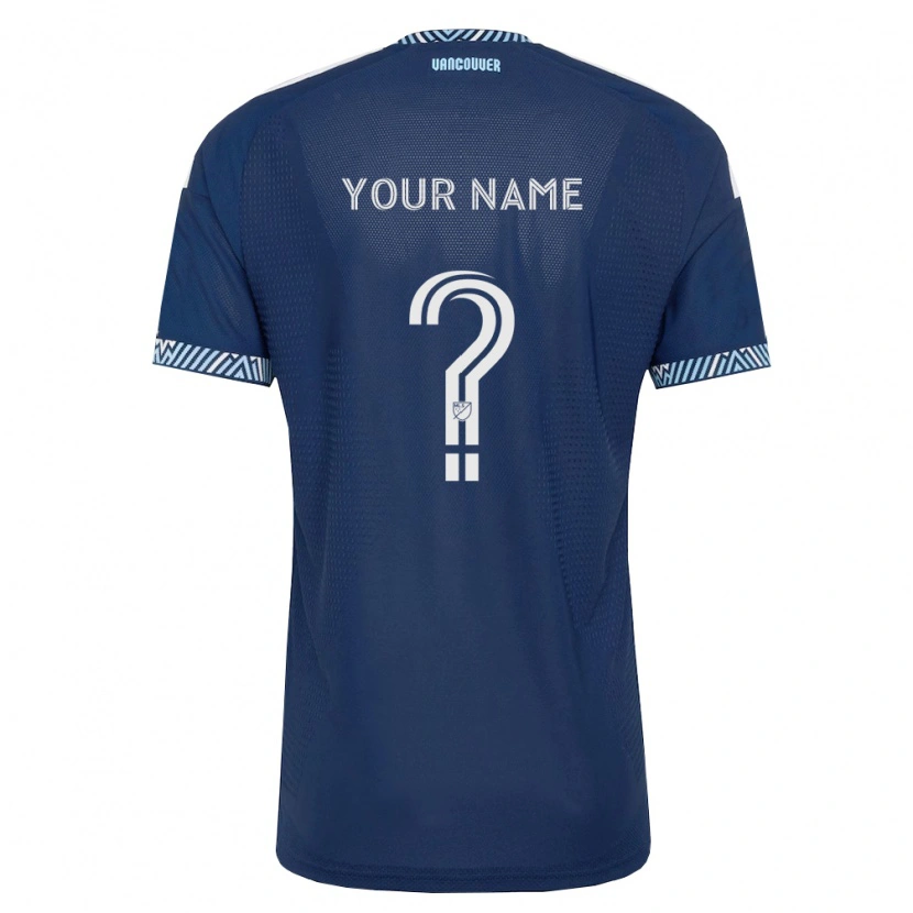 Danxen Damen Ihren Namen #0 Tiefblau Weiß Auswärtstrikot Trikot 2026/27 T-Shirt