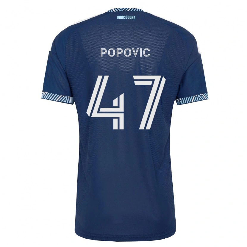 Danxen Damen Marko Popović #47 Tiefblau Weiß Auswärtstrikot Trikot 2026/27 T-Shirt