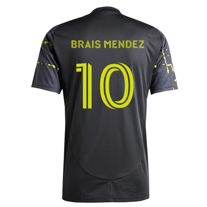 Danxen Damen Brais Méndez #10 Fluoreszierendes Gelb Schwarz Auswärtstrikot Trikot 2026/27 T-Shirt