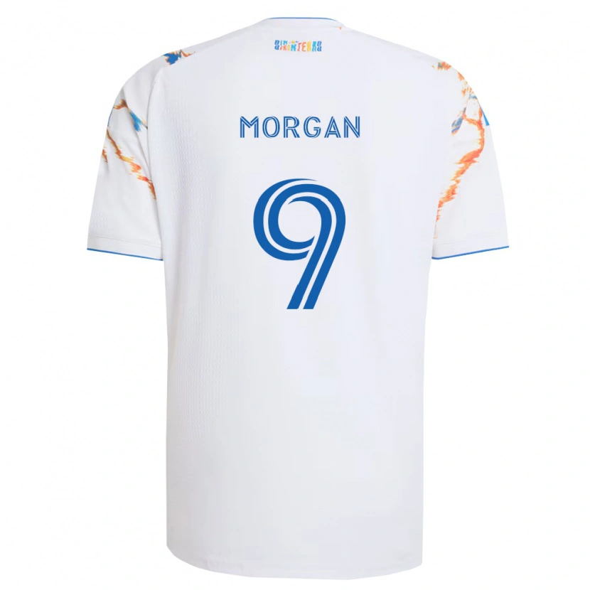Danxen Damen Lewis Morgan #9 Weiß Orange Blau Auswärtstrikot Trikot 2026/27 T-Shirt