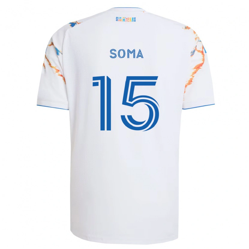 Danxen Damen Pedro Soma #15 Weiß Orange Blau Auswärtstrikot Trikot 2026/27 T-Shirt