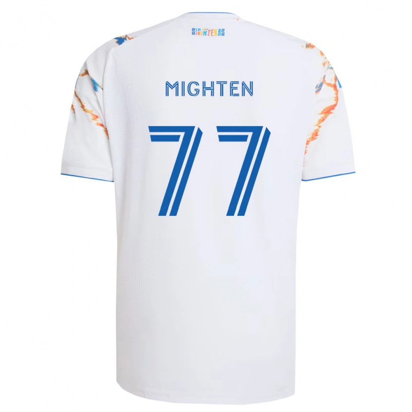 Danxen Damen Alex Mighten #77 Weiß Orange Blau Auswärtstrikot Trikot 2026/27 T-Shirt