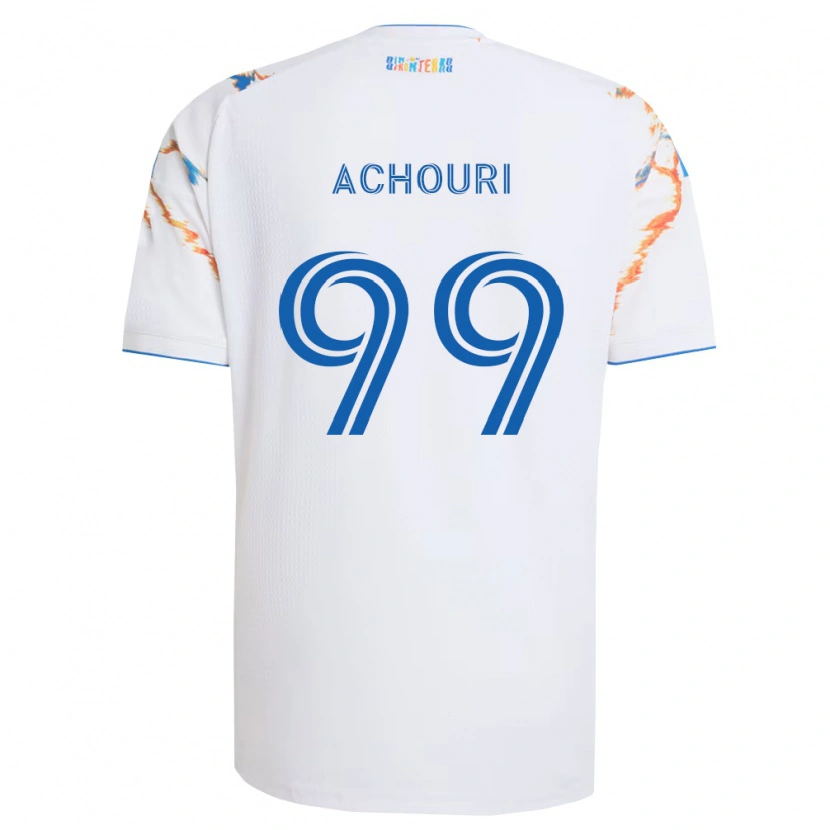 Danxen Damen Elias Achouri #99 Weiß Orange Blau Auswärtstrikot Trikot 2026/27 T-Shirt