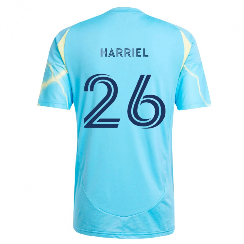 Danxen Damen Nathan Harriel #26 Hellblau Schwarz Hellgelb Auswärtstrikot Trikot 2026/27 T-Shirt