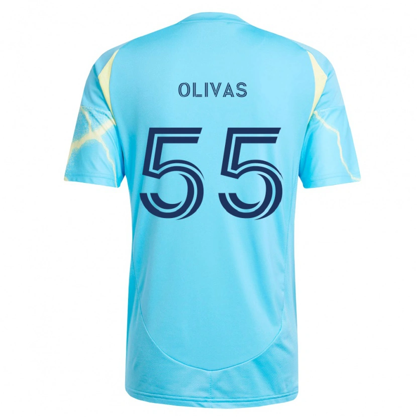 Danxen Damen Sal Olivas #55 Hellblau Schwarz Hellgelb Auswärtstrikot Trikot 2026/27 T-Shirt