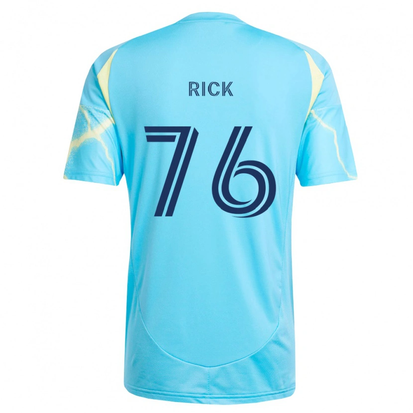 Danxen Damen Andrew Rick #76 Hellblau Schwarz Hellgelb Auswärtstrikot Trikot 2026/27 T-Shirt