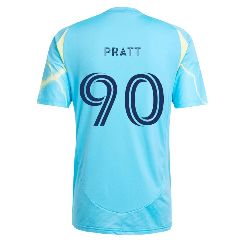 Danxen Damen Oliver Pratt #90 Hellblau Schwarz Hellgelb Auswärtstrikot Trikot 2026/27 T-Shirt