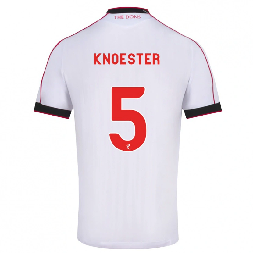Danxen Damen Mats Knoester #5 Schwarz Rot Weiß Auswärtstrikot Trikot 2026/27 T-Shirt