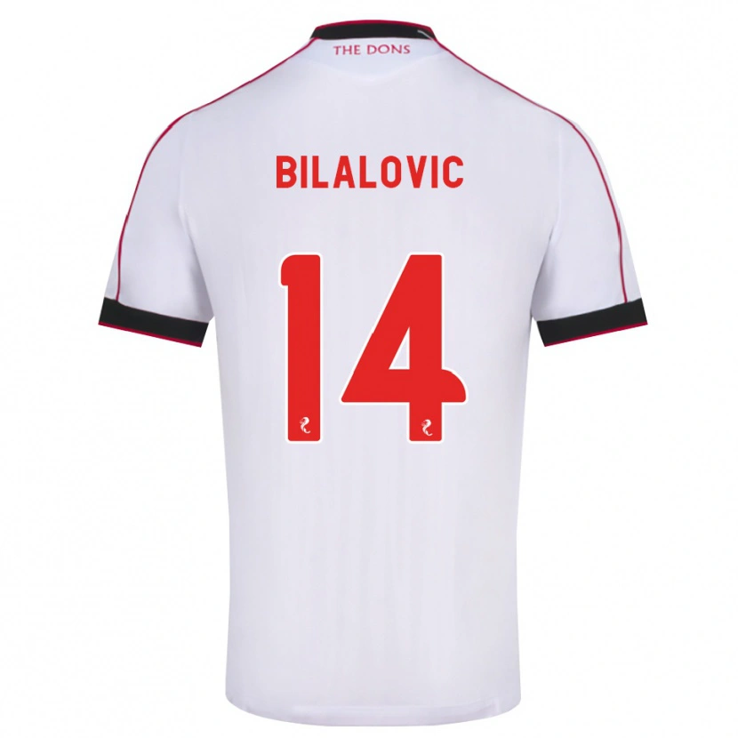 Danxen Damen Kenan Bilalovic #14 Schwarz Rot Weiß Auswärtstrikot Trikot 2026/27 T-Shirt