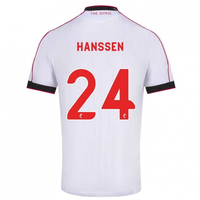 Danxen Damen Nadine Hanssen #24 Schwarz Rot Weiß Auswärtstrikot Trikot 2026/27 T-Shirt