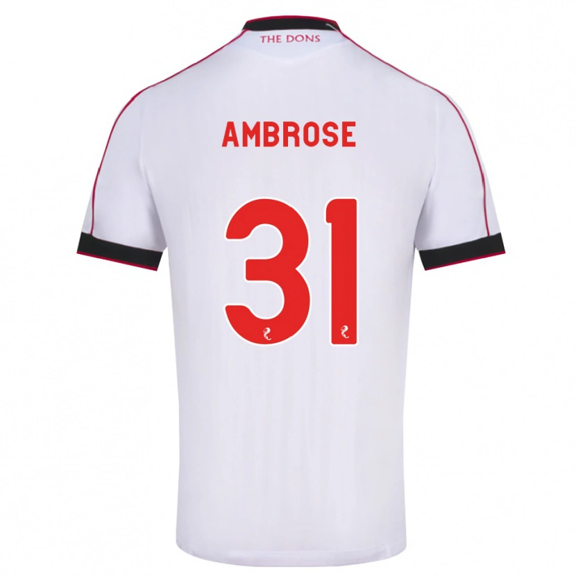 Danxen Damen Peter Ambrose #31 Schwarz Rot Weiß Auswärtstrikot Trikot 2026/27 T-Shirt