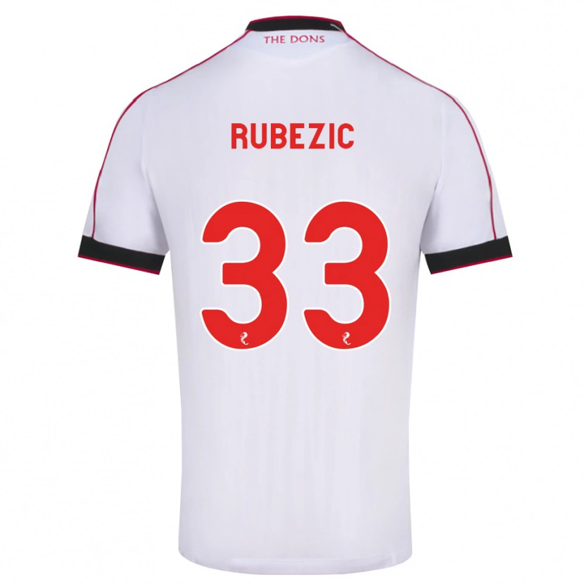 Danxen Damen Slobodan Rubezic #33 Schwarz Rot Weiß Auswärtstrikot Trikot 2026/27 T-Shirt