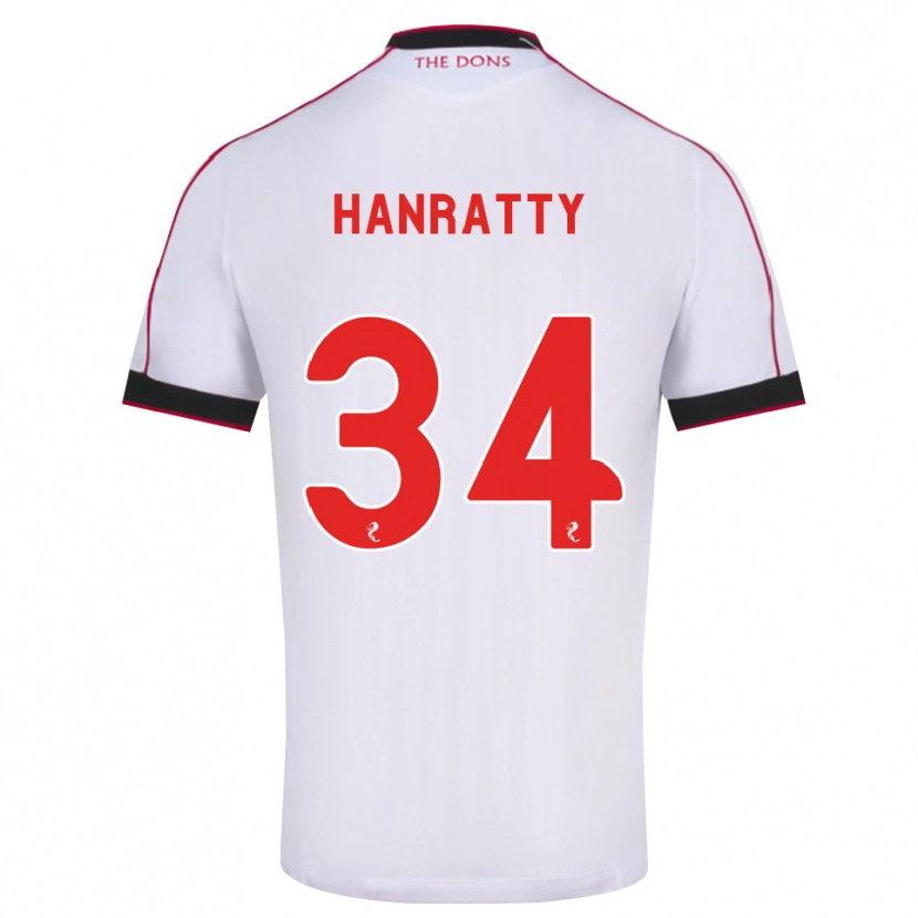 Danxen Damen Kevin Hanratty #34 Schwarz Rot Weiß Auswärtstrikot Trikot 2026/27 T-Shirt