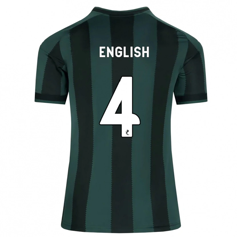 Danxen Damen Isaac English #4 Dunkles Schiefergrau Schwarz Auswärtstrikot Trikot 2026/27 T-Shirt