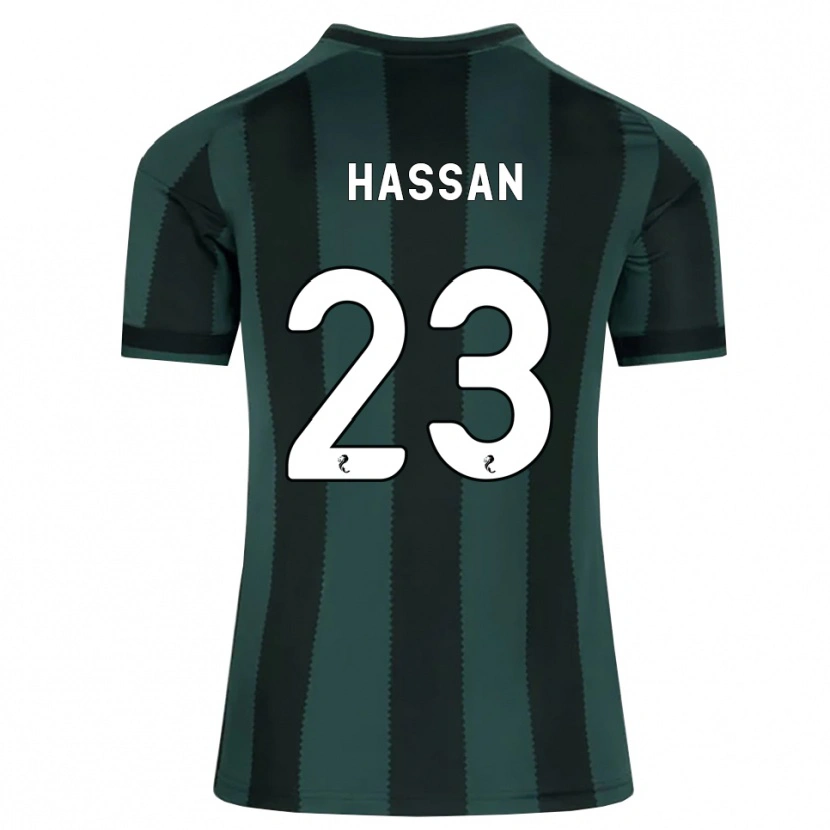 Danxen Damen Haissem Hassan #23 Dunkles Schiefergrau Schwarz Auswärtstrikot Trikot 2026/27 T-Shirt