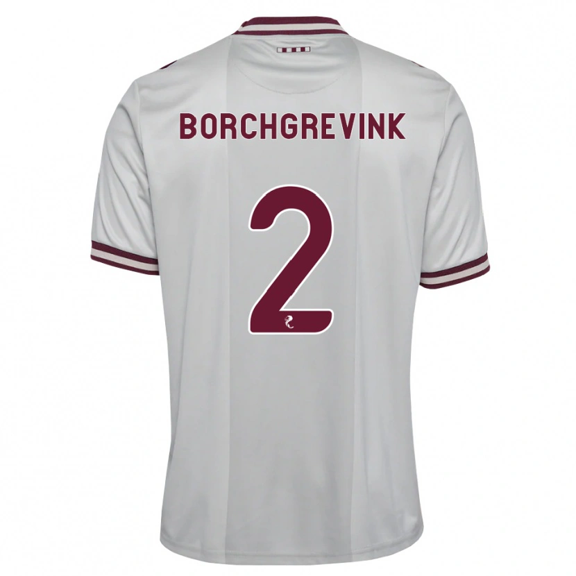 Danxen Damen Christian Borchgrevink #2 Weiß Burgunder Auswärtstrikot Trikot 2026/27 T-Shirt