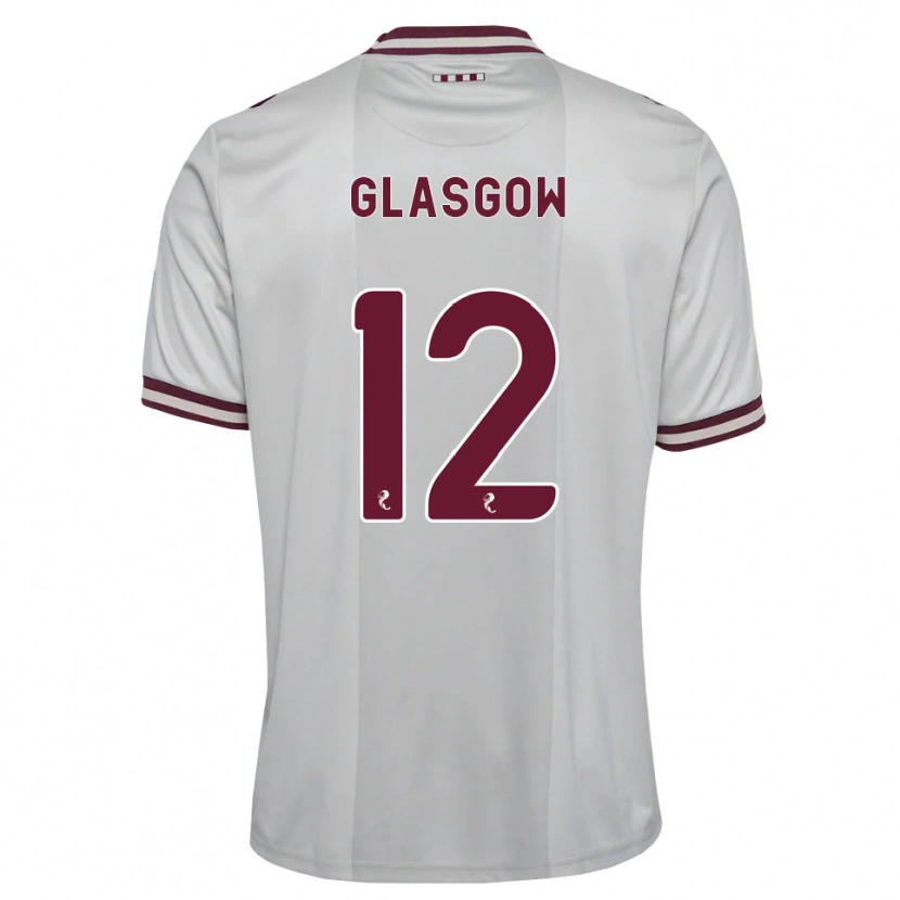 Danxen Damen Euan Glasgow #12 Weiß Burgunder Auswärtstrikot Trikot 2026/27 T-Shirt