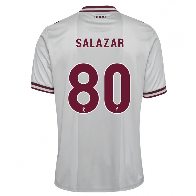 Danxen Damen Andrés Salazar #80 Weiß Burgunder Auswärtstrikot Trikot 2026/27 T-Shirt