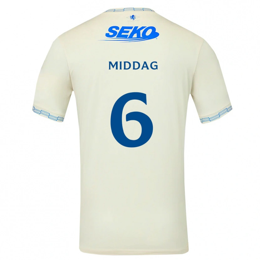 Danxen Damen Tessel Middag #6 Tiefseeblau Weiß Auswärtstrikot Trikot 2026/27 T-Shirt