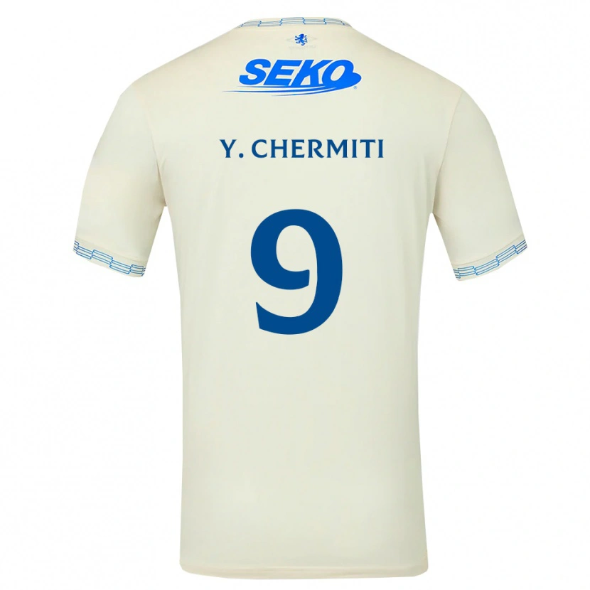 Danxen Damen Youssef Chermiti #9 Tiefseeblau Weiß Auswärtstrikot Trikot 2026/27 T-Shirt
