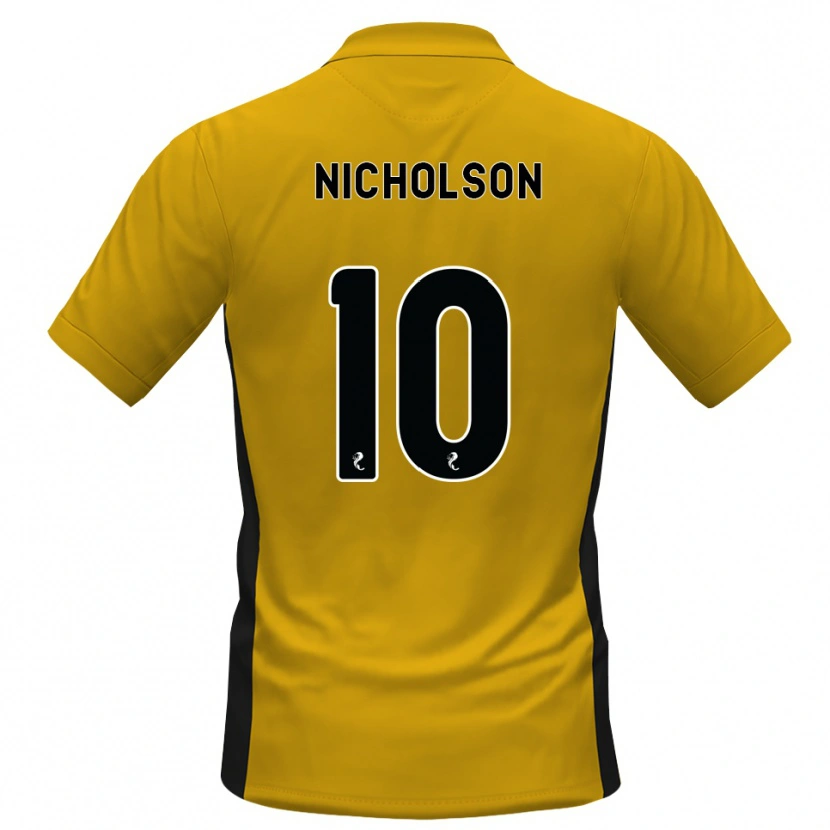 Danxen Kinder Sam Nicholson #10 Orange Schwarz Heimtrikot Trikot 2026/27 T-Shirt
