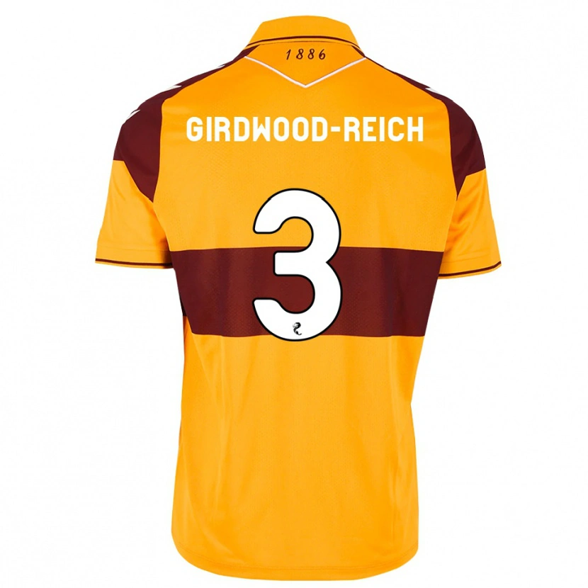 Danxen Kinder Jake Girdwood-Reich #3 Maroon Orange Heimtrikot Trikot 2026/27 T-Shirt