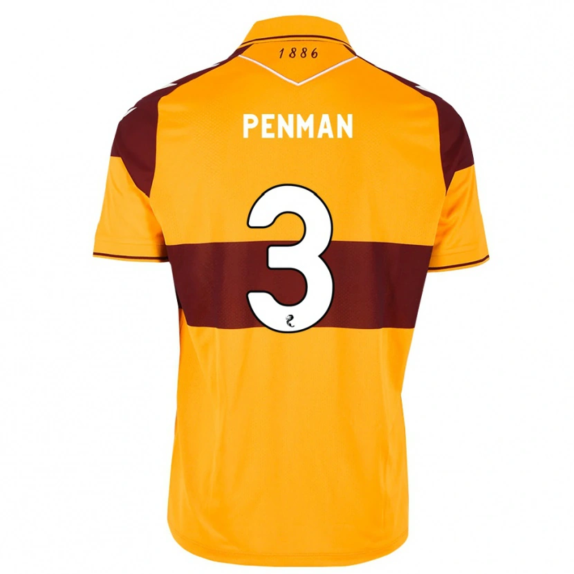 Danxen Kinder Jenna Penman #3 Maroon Orange Heimtrikot Trikot 2026/27 T-Shirt
