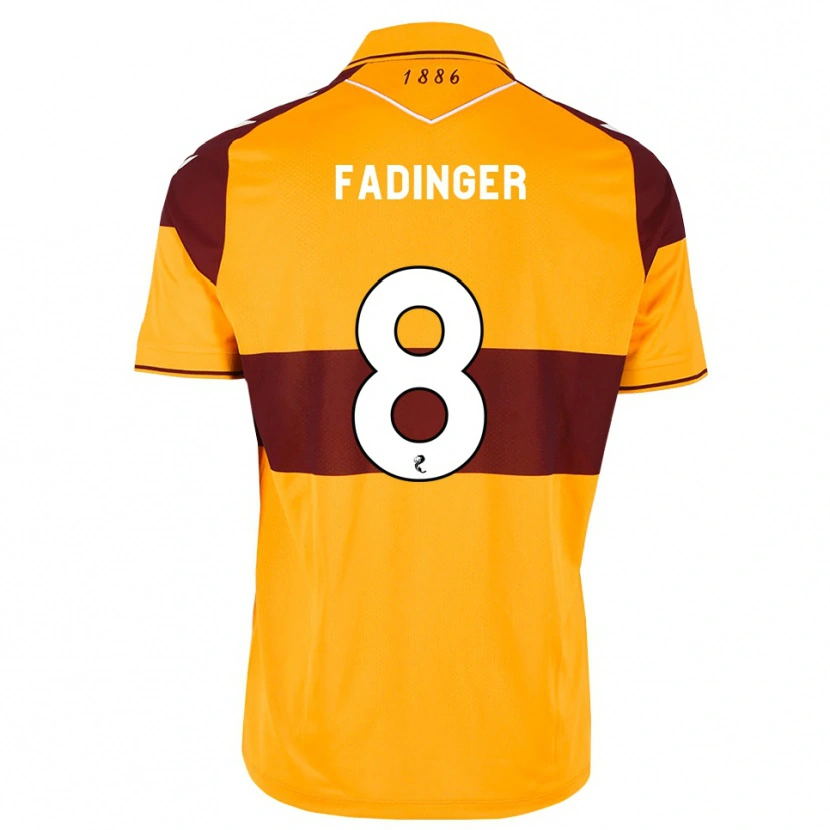 Danxen Kinder Lukas Fadinger #8 Maroon Orange Heimtrikot Trikot 2026/27 T-Shirt