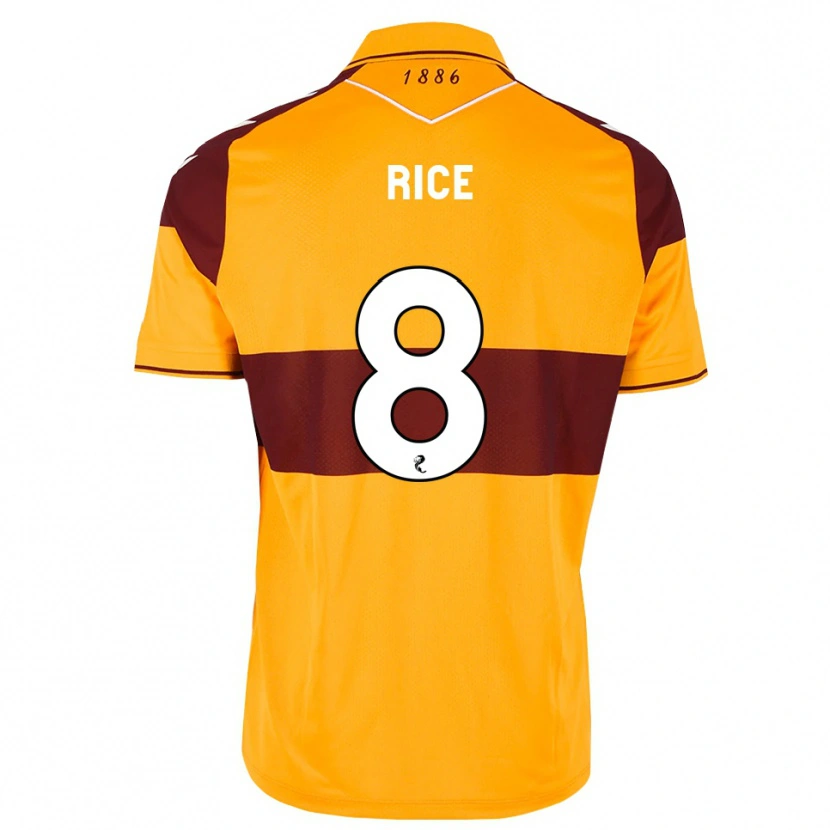 Danxen Kinder Katie Rice #8 Maroon Orange Heimtrikot Trikot 2026/27 T-Shirt