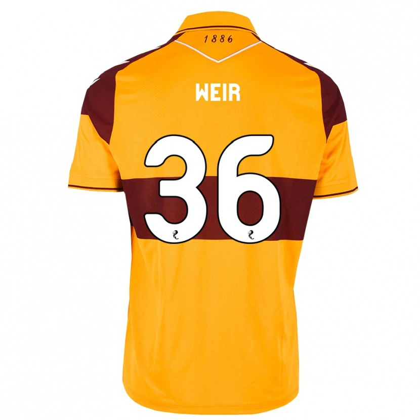 Danxen Kinder Lucas Weir #36 Maroon Orange Heimtrikot Trikot 2026/27 T-Shirt