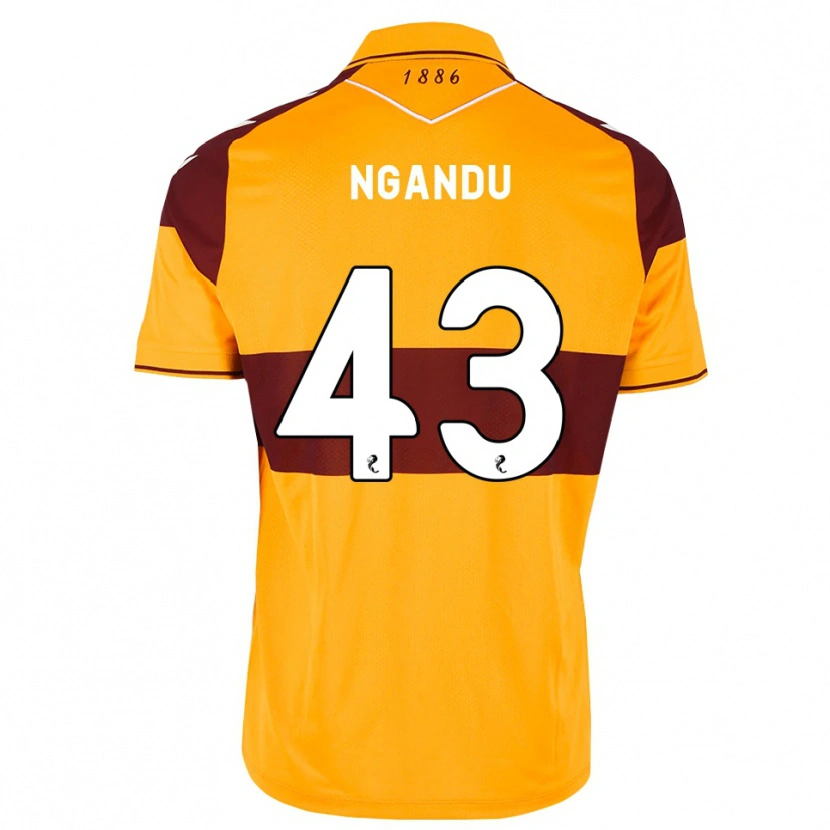 Danxen Kinder Samuel Ngandu #43 Maroon Orange Heimtrikot Trikot 2026/27 T-Shirt
