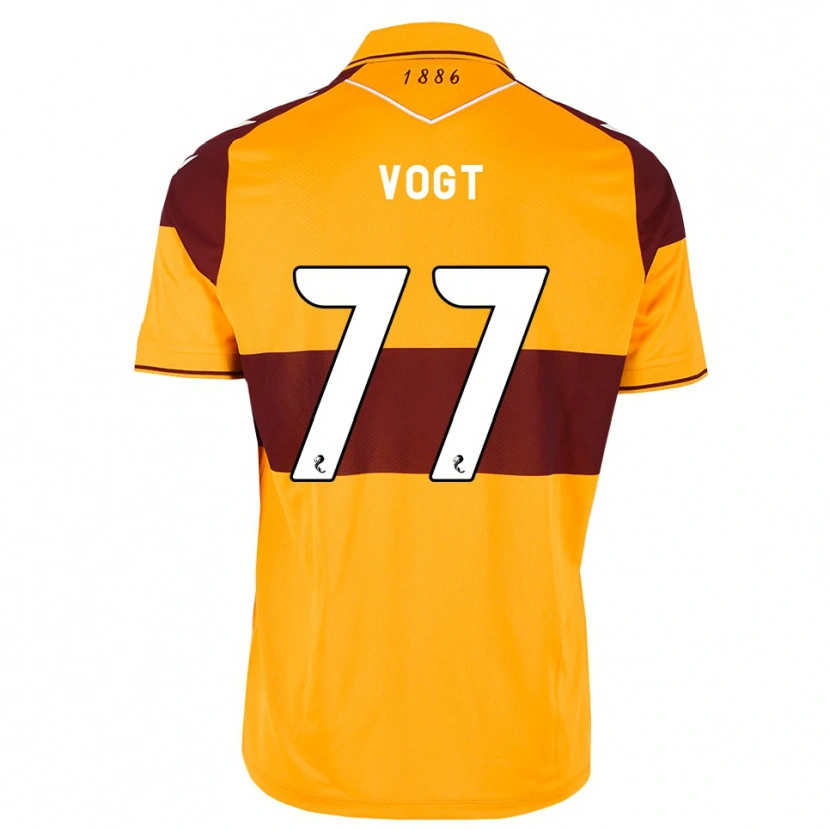 Danxen Kinder Willy Vogt #77 Maroon Orange Heimtrikot Trikot 2026/27 T-Shirt