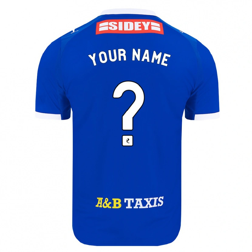 Danxen Kinder Ihren Namen #0 Blau Rot Gelb Heimtrikot Trikot 2026/27 T-Shirt