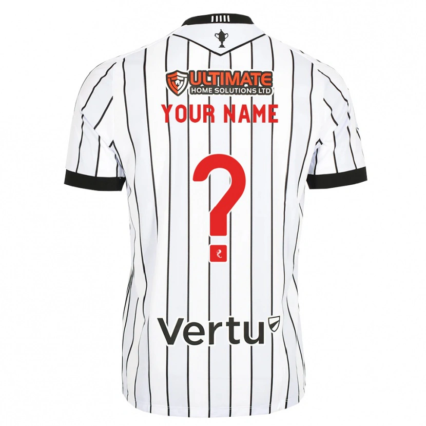 Danxen Kinder Ihren Namen #0 Weiß Schwarz Rot Heimtrikot Trikot 2026/27 T-Shirt