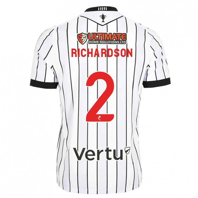 Danxen Kinder Jayden Richardson #2 Weiß Schwarz Rot Heimtrikot Trikot 2026/27 T-Shirt
