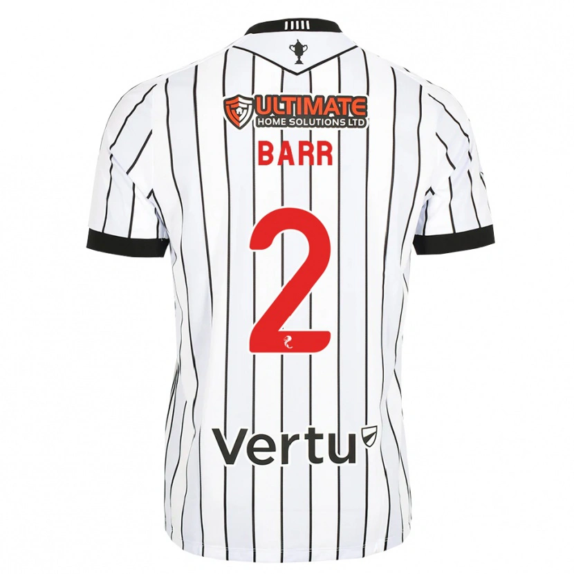 Danxen Kinder Jack Barr #2 Weiß Schwarz Rot Heimtrikot Trikot 2026/27 T-Shirt