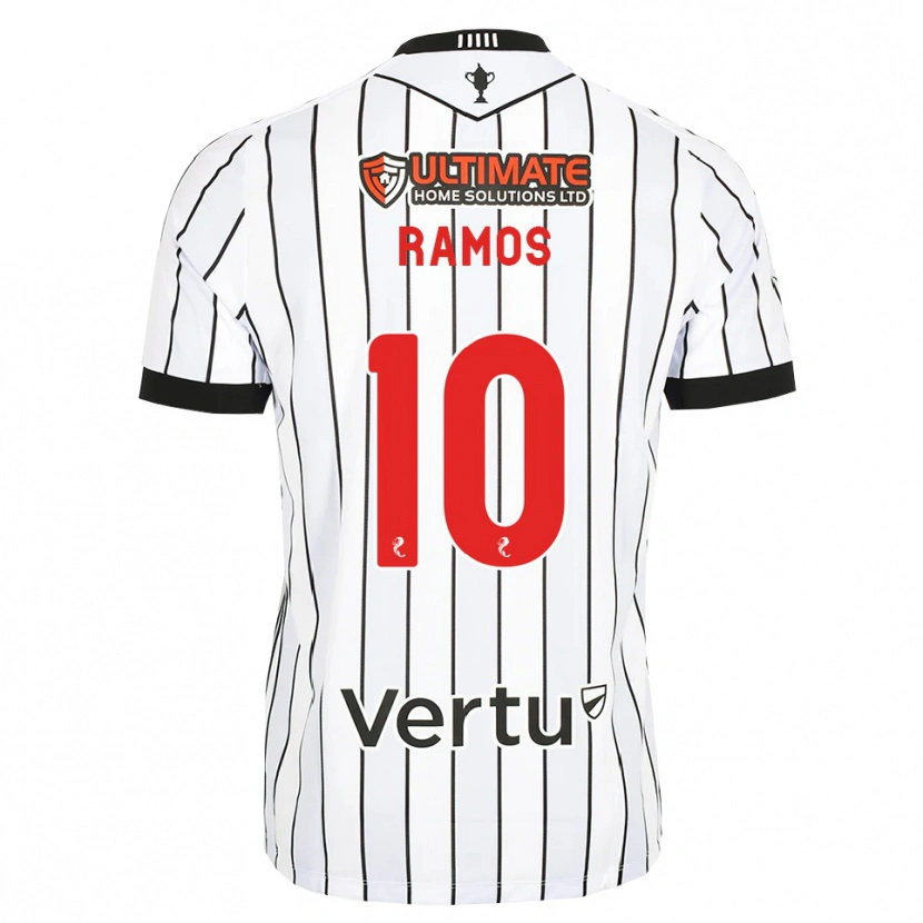 Danxen Kinder Samuel Ramos #10 Weiß Schwarz Rot Heimtrikot Trikot 2026/27 T-Shirt