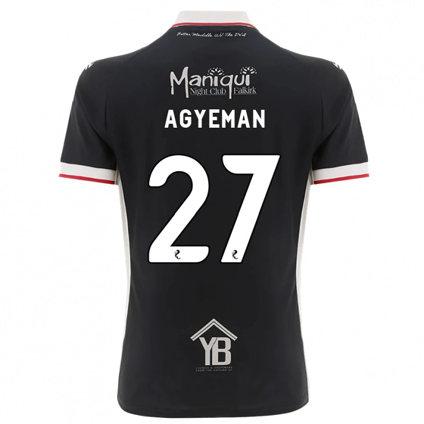 Danxen Kinder Alfie Agyeman #27 Schwarz Weiß Rot Heimtrikot Trikot 2026/27 T-Shirt